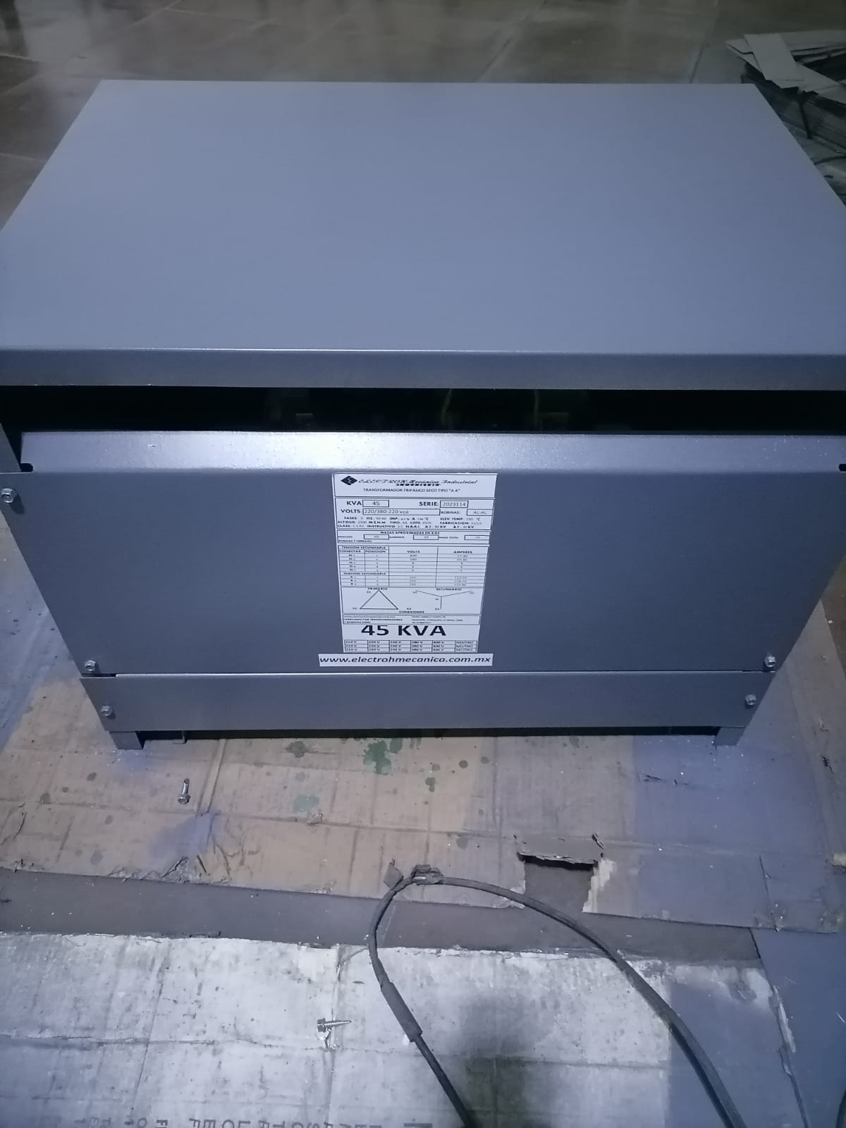 Transformador Trifasico Tipo seco 45 kva , 220/380/400/440/460/480 V